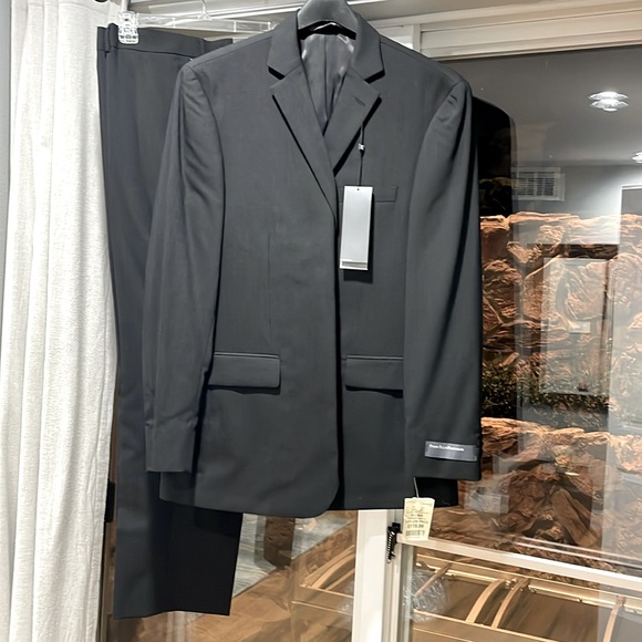 NWT Perry Ellis Portfolio Men’s Dress Suit Modern Silhouette Trimmer Fit Black - Picture 5 of 12